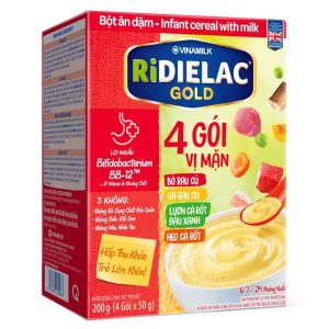 Bột ăn dặm Ridielac Gold 4 Vị Mặn HG 200g