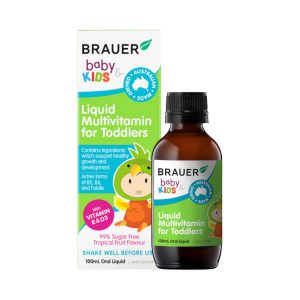 Siro bổ sung Vitamin cho trẻ từ 1-3 tuổi Brauer Liquid Multivitamin for Toddlers (100ml)