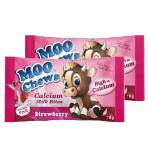 Combo 2 Viên sữa bổ sung canxi Moo Chews Strawberry